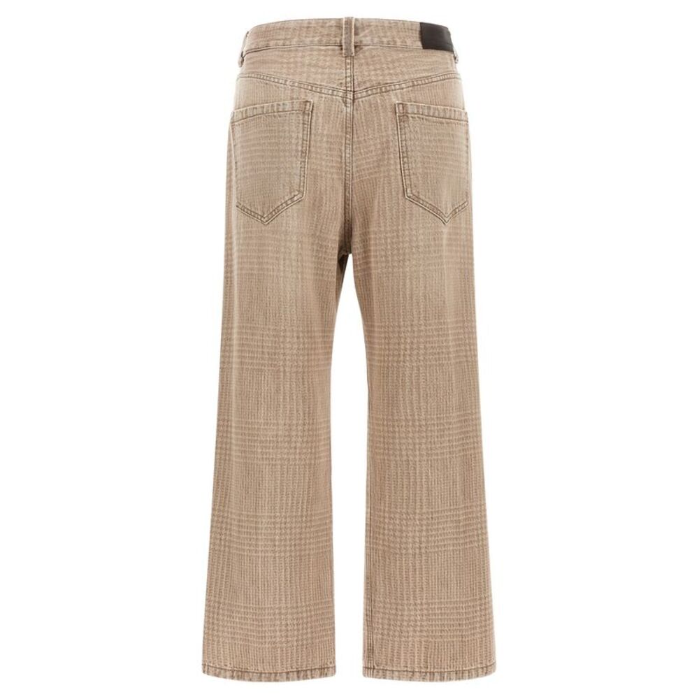 Brunello Cucinelli Beige Cotton Cropped Women's Jeans - Picture 2 of 4